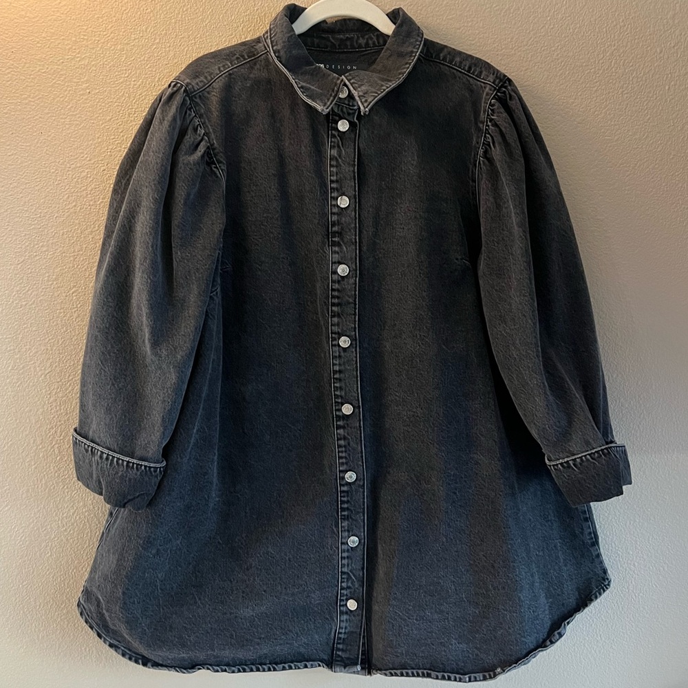 ASOS Black Denim Jacket — Size 14 Curve (Made in Turkey)
